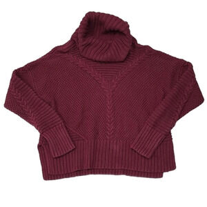 𝅺RACHEL Ashwell red knit turtleneck sweater - cropped fit - Size XL